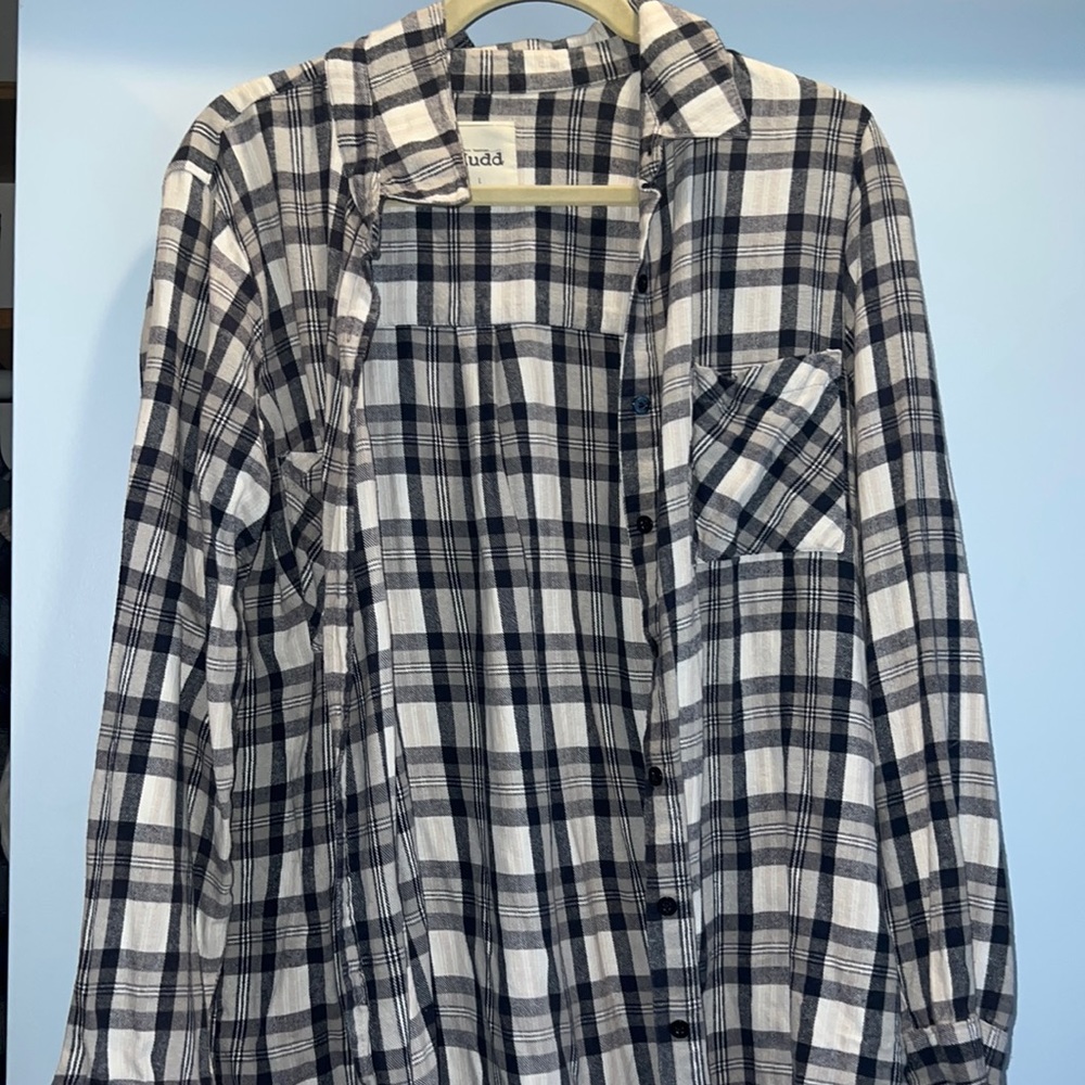 Blue/white flannel